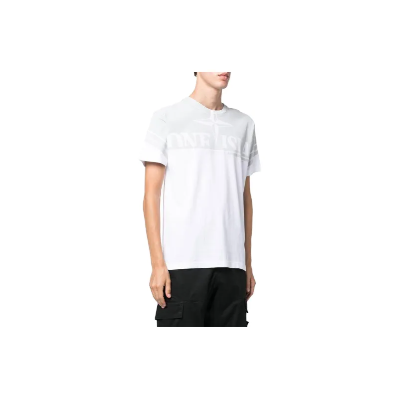 STONE ISLAND Logo Printed Crewneck T Shirt-3