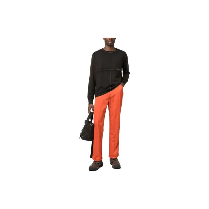 ECKHAUS LATTA Crinkled finish Straight leg Trousers-1