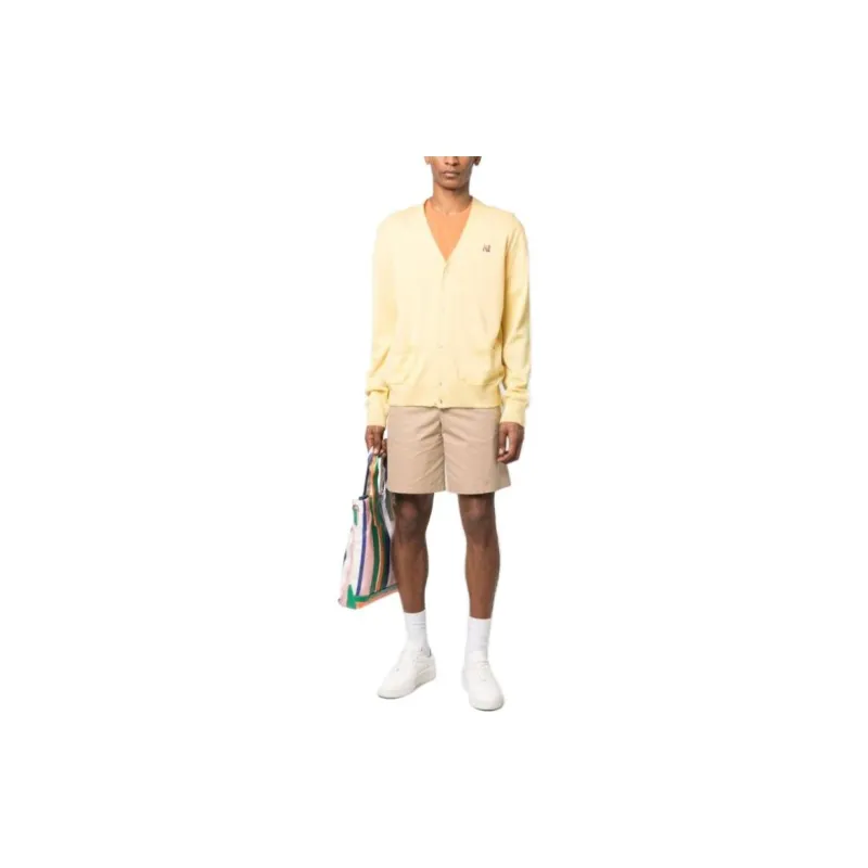Maison Kitsune Fox Head-patch Knitted Cardigan-1