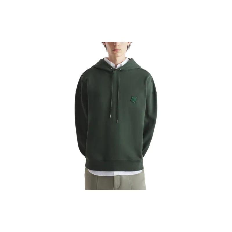 Maison Kitsune Bold Fox Head Patch Drawstring Hoodie-4