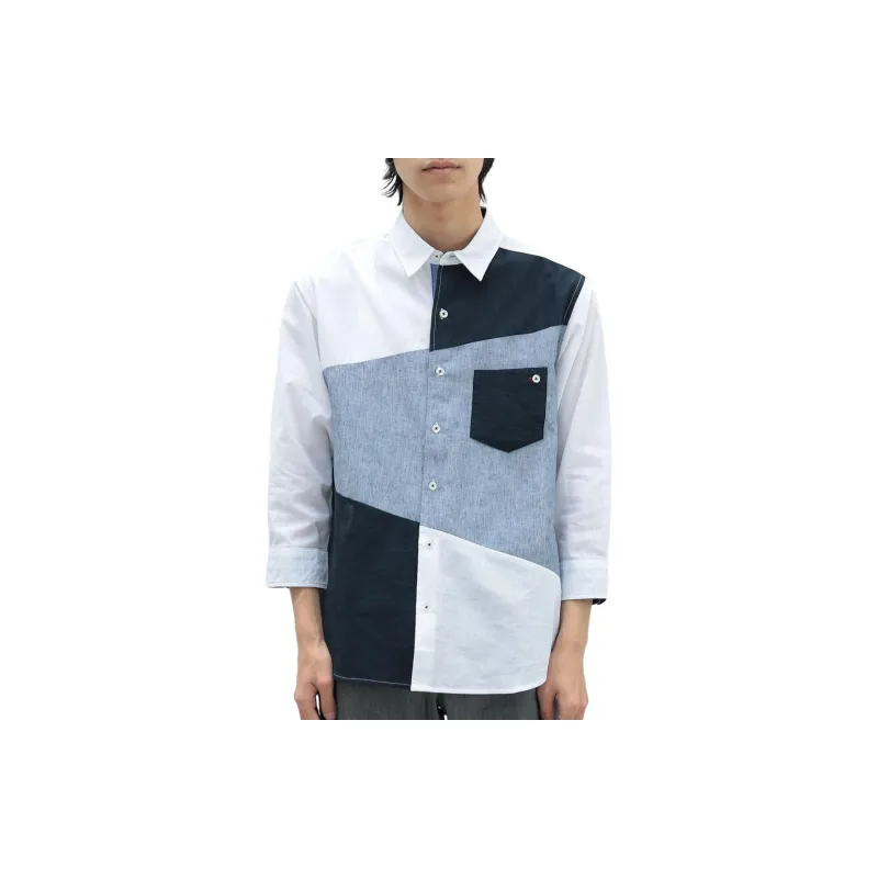 Beams Cool Patch Cropped Shirt Men's-1