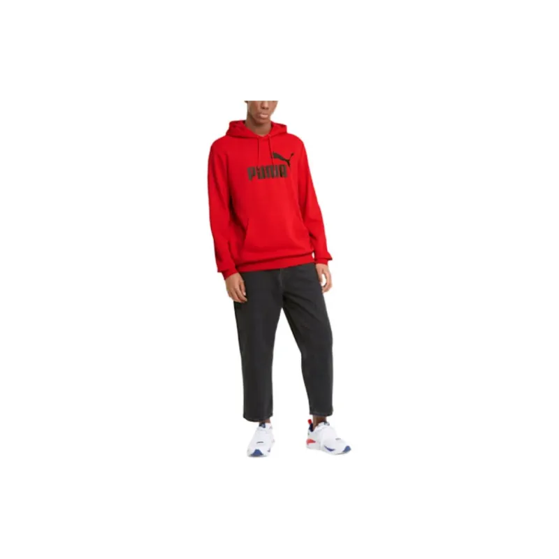 PUMA Essentials Big Logo Hoodie Sweatshirt Men's Red-2