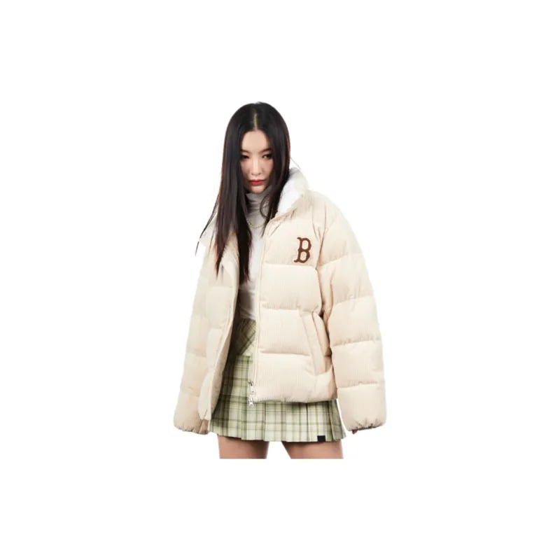 MLB Down Jacket Cropped Unisex Ivory-4
