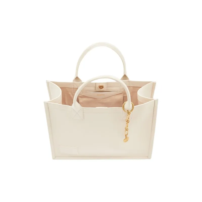 Sandro Cow Leather Tote Bag Shopping Bag Handbag Large Size Women's Light Brown-2