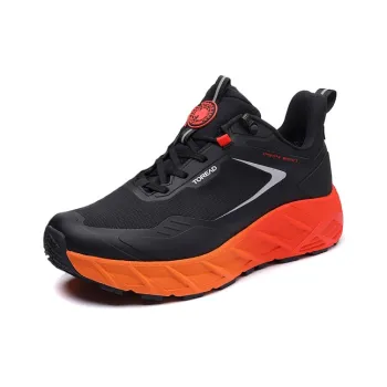 TOREAD Anti Slip And Wear Resistant Water Resistant Low Top Trekking Shoes Men's Black Orange