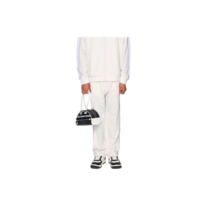 Nerdy Casual Pants Unisex Cream-5