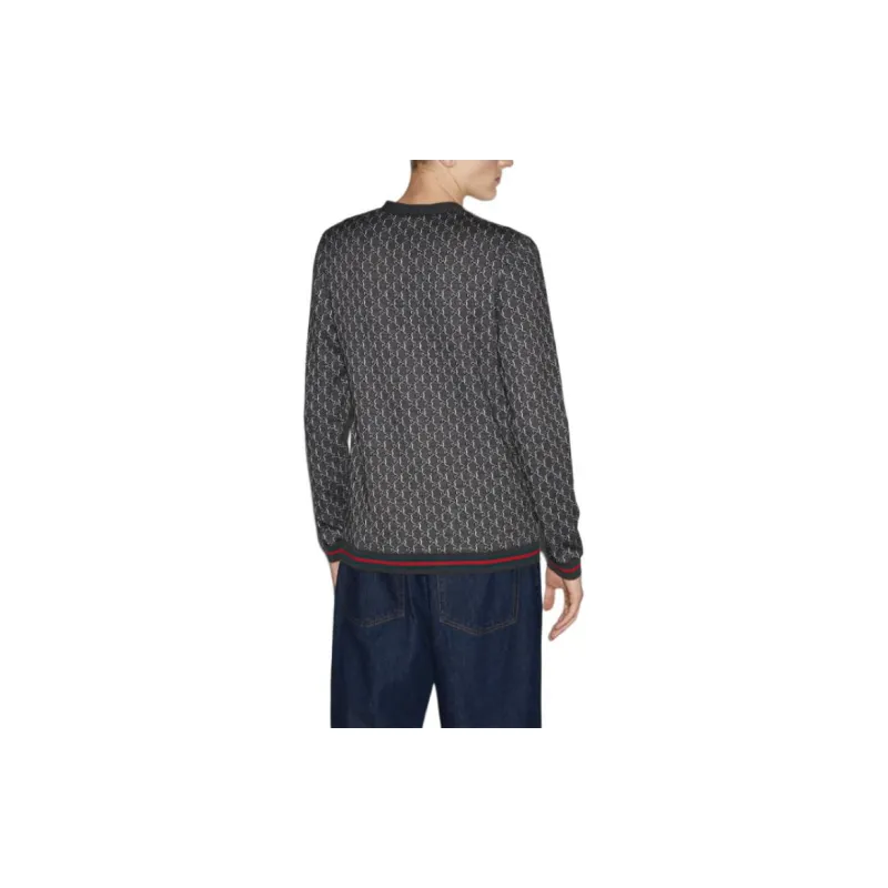 GUCCI Monogrammed Button Up Cardigan-3