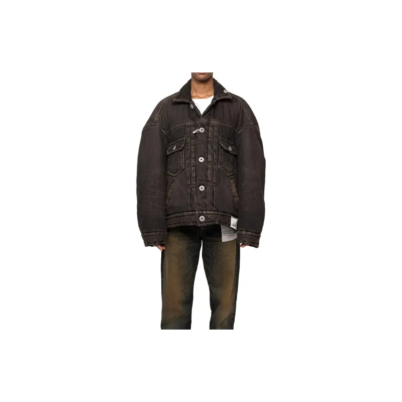 Maison Mihara Yasuhiro Logo Patch Denim Puffer Jacket-2