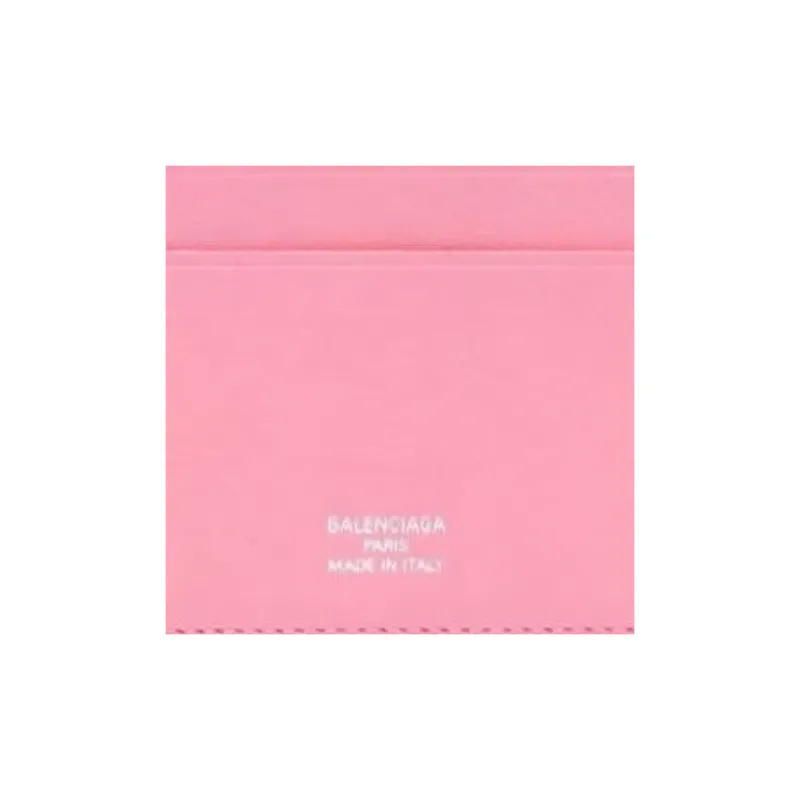 Balenciaga Calfskin Card Holder Women's Pink-2