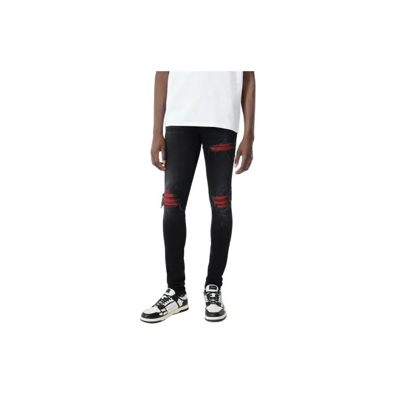 AMIRI MX1 Suede Skinny Jeans-1