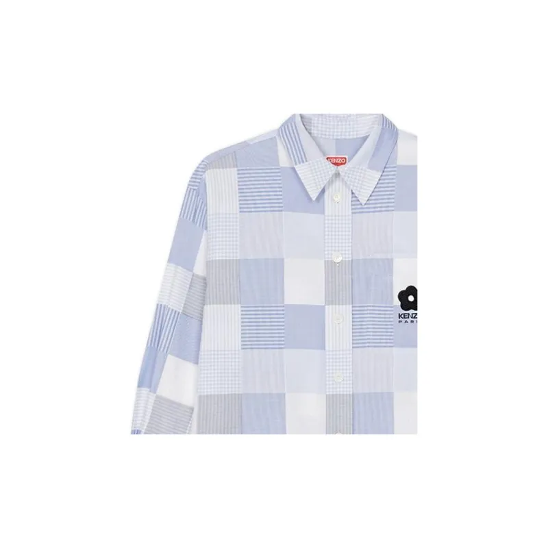KENZO Oversized Patchwork Long sleeve Shirt-4