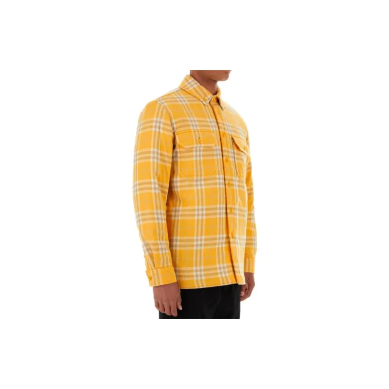 Burberry Check Pattern Buttoned Shirt Jacket-4