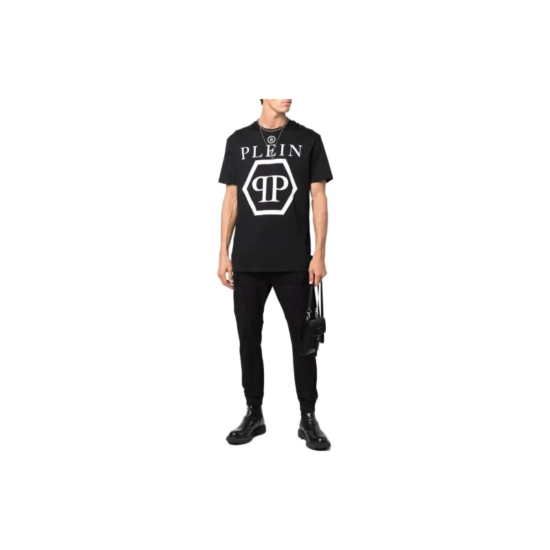 PHILIPP PLEIN Logo print Cotton T shirt-1