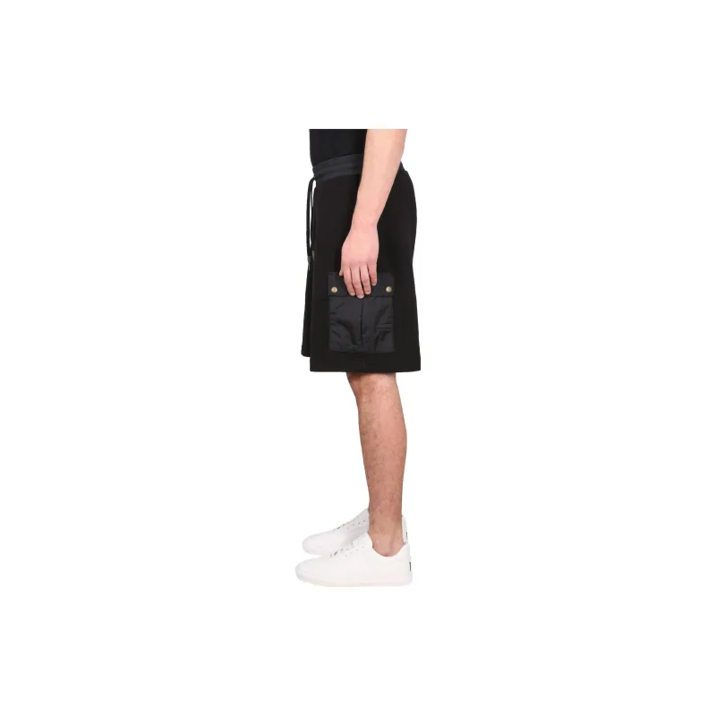 Moncler Logo Patch Drawstring Waist Shorts-3