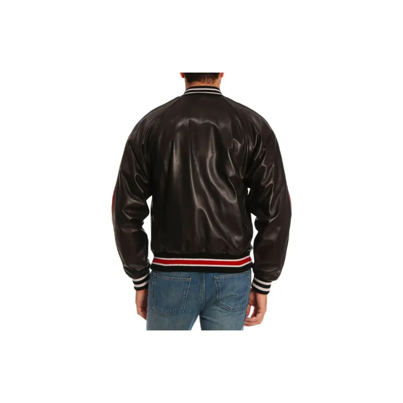 GUCCI Leather Bomber With GUCCI Pool Patch-2