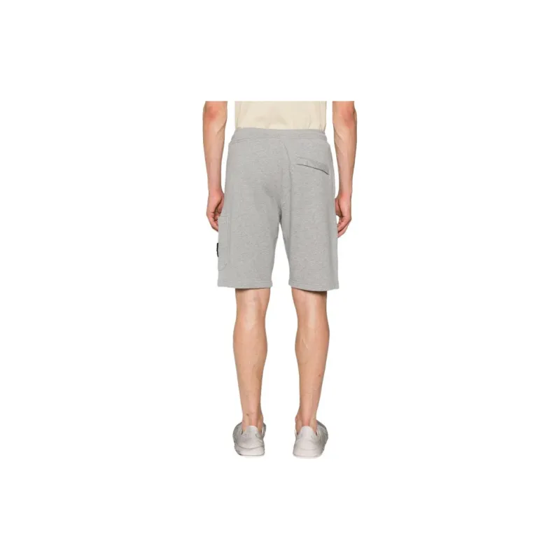 STONE ISLAND 64651 Cotton Fleece Garment Dyed Shorts-3