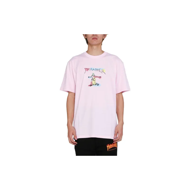 Thrasher T-Shirts Men Pink-1