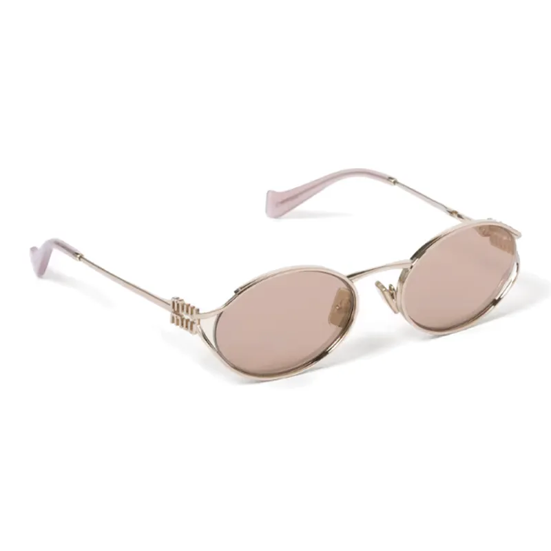 MIU MIU Eyewear Logo Oval frame Sunglasses-1