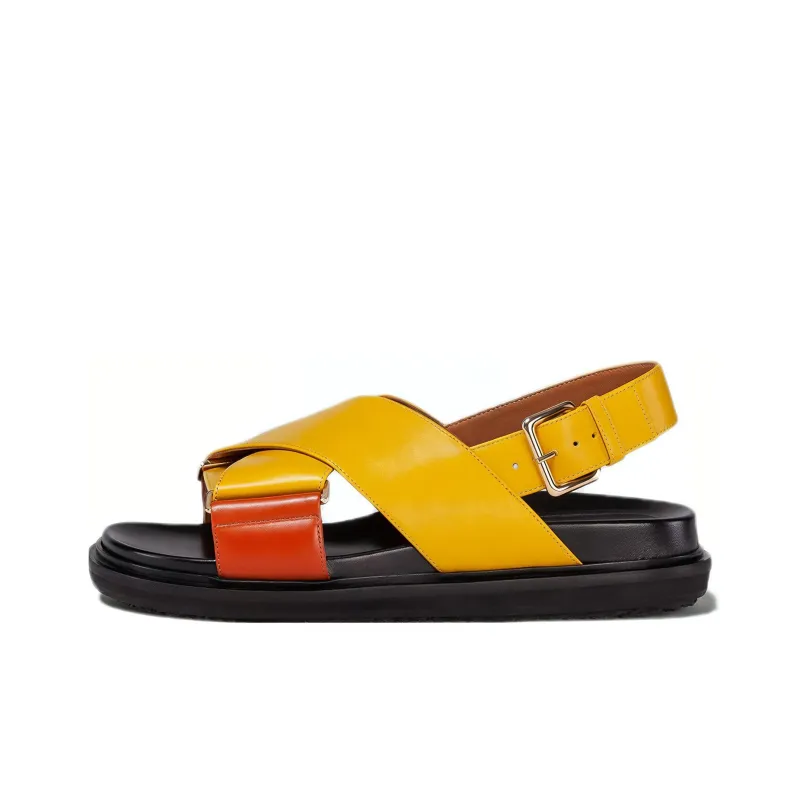 MARNI Beach Sandals Women's Yellow Orange-0