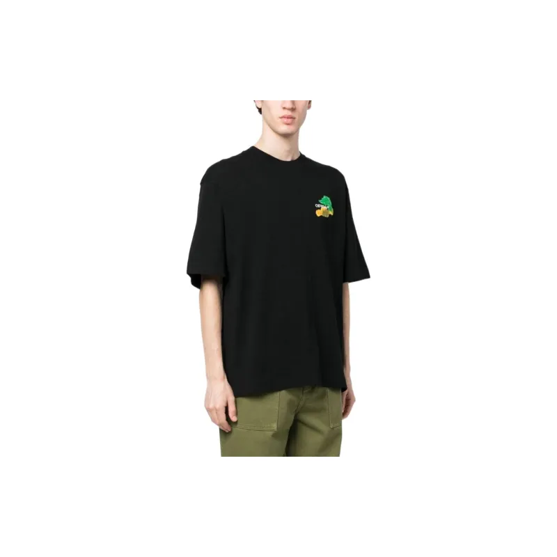 OFF WHITE Brush Arrows Slim Logo Print Skate T shirt-2