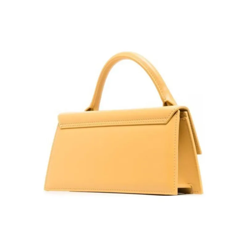 Jacquemus Cow Leather Shoulder Bag Crossbody Bag Handbag Women's Dark Yellow-2