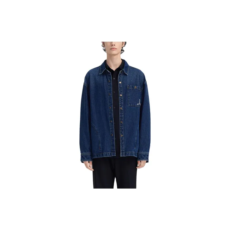 LI NING 1990 Classic Collection Denim Jacket Men's Twilight Indigo-2