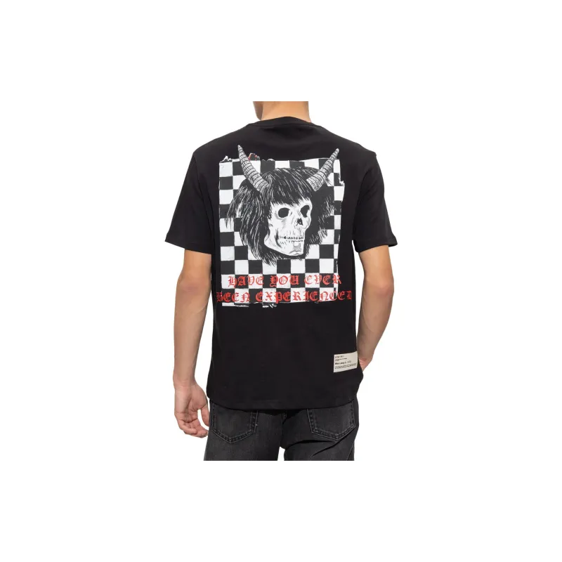 AMIRI X Wes Lang Checker Skull T Shirt-3