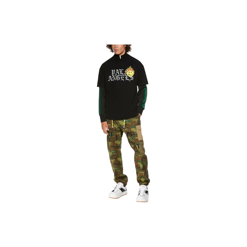PALM ANGELS Burning Head Logo Print T shirt-6