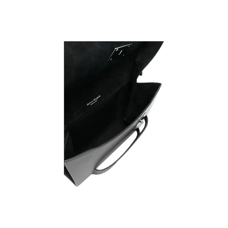 Maison Margiela Cow Leather Handbag Shoulder Bag Clutch Women's Black-4