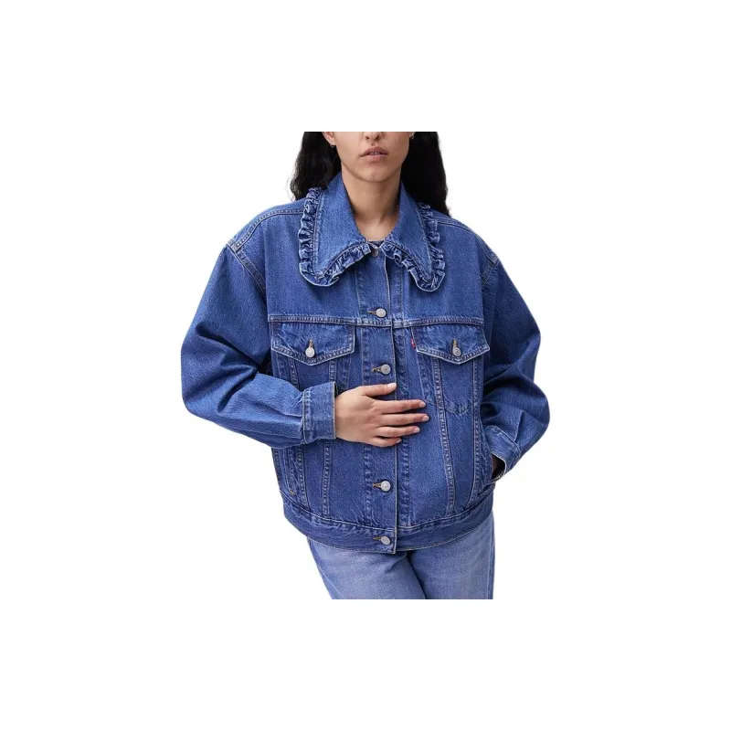 GANNI x Levi's SS24 Denim Jacket Women's Dark Indigo-1