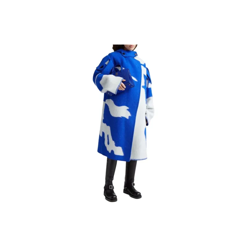 Burberry Ekd Jacquard Hooded Blanket Cape-2