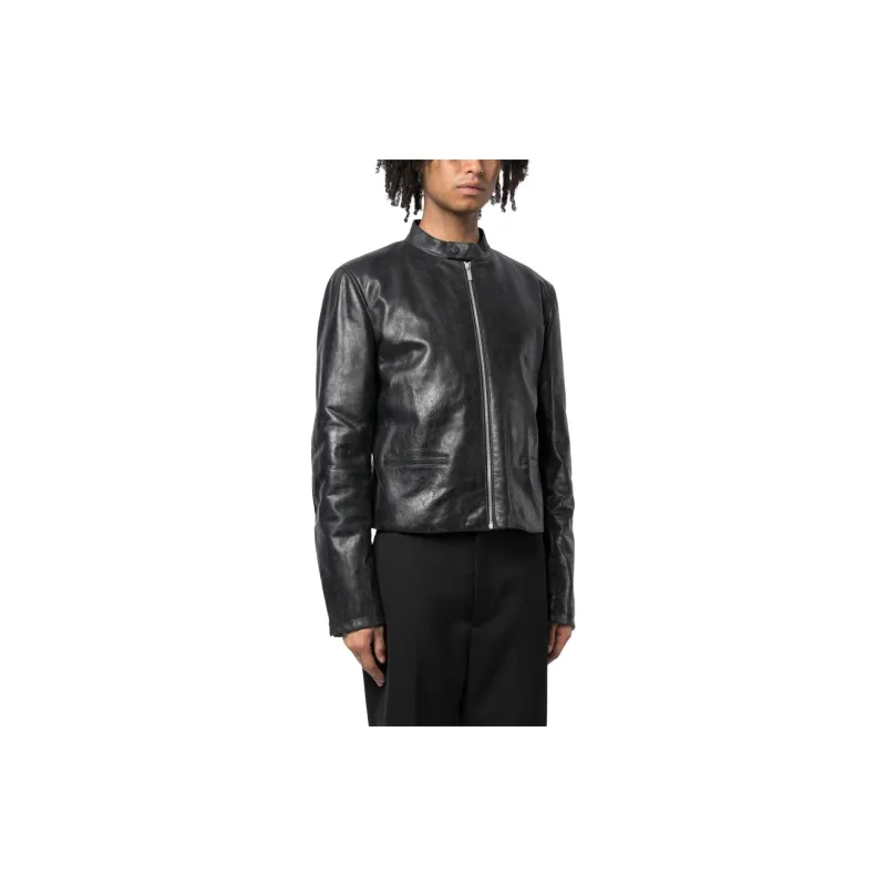 Ferragamo Band-collar Leather Jacket-3