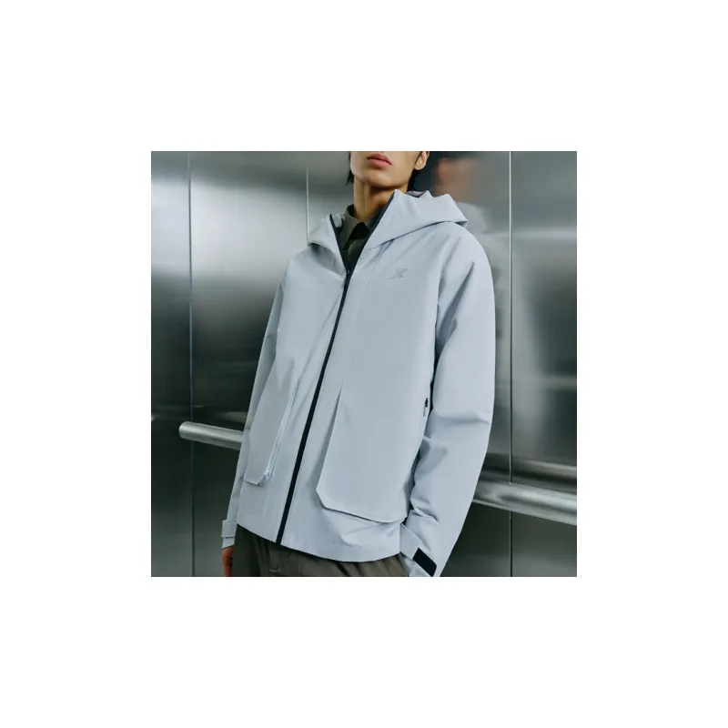 XTEP Trench Coat Men's Light Mist Gray-2