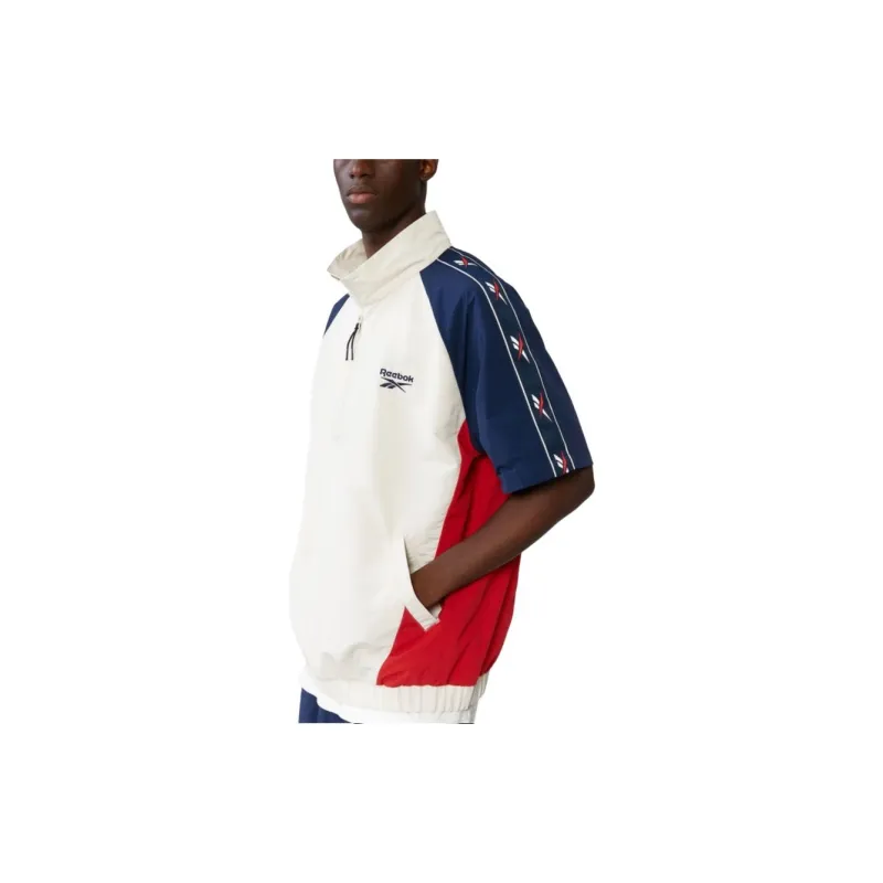 Reebok Vector Block Jackets Coats Unisex Beige/Navy-8