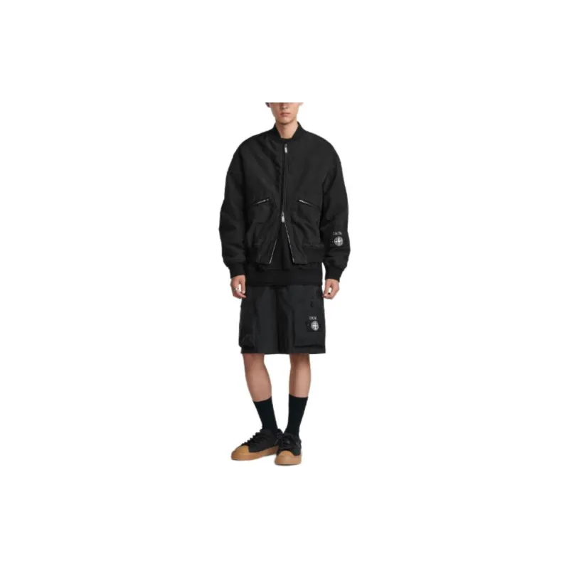 DIOR X Stone Island Habotai Silk Blend Bomber Jacket-2