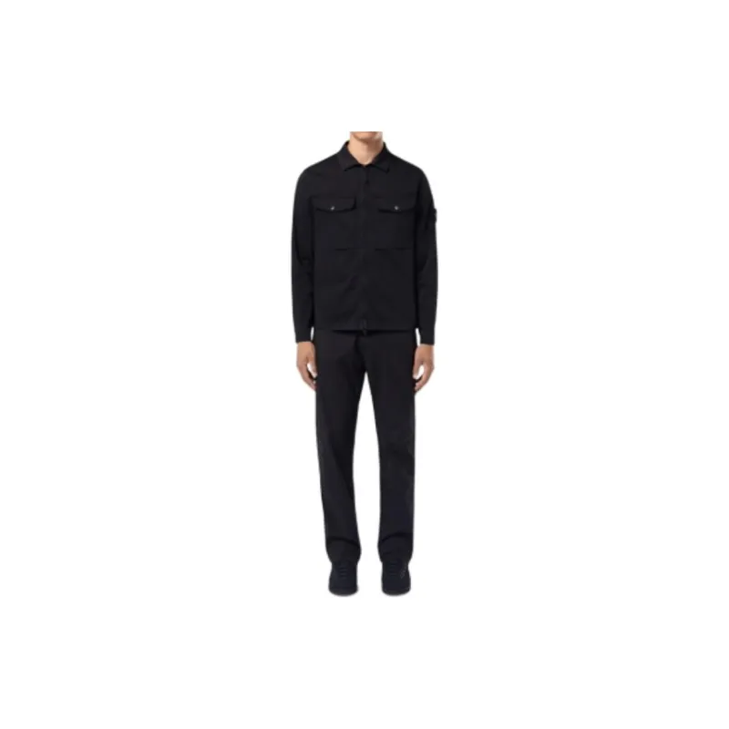 STONE ISLAND Logo Patch Zip Up Jacket-3