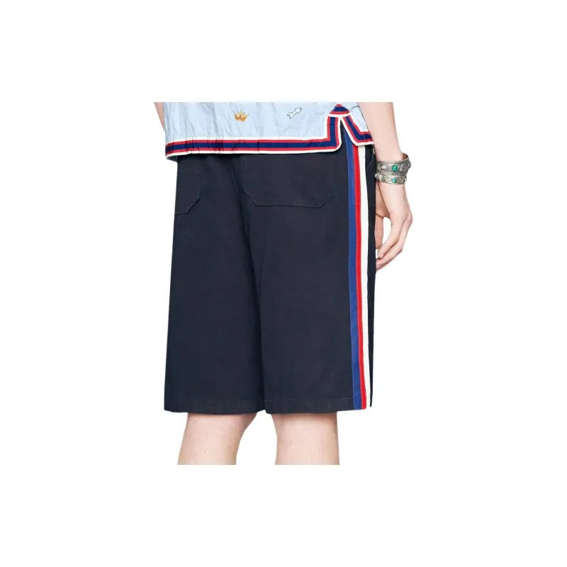 GUCCI Casual Shorts Men's Dark Blue-2