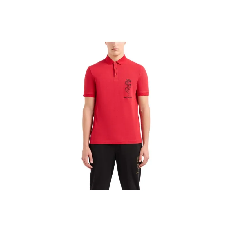 ARMANI EXCHANGE SS24 Polo Shirt Men's Red-1
