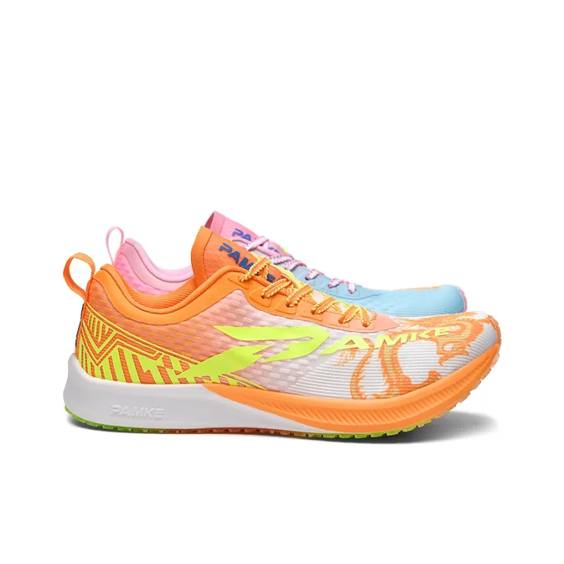 PANKE Running Shoes Unisex Low Top Mismatched Blue Pink Dragon+Orange Dragon-2