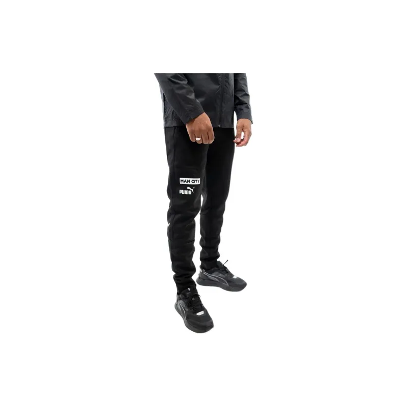 PUMA Manchester City F.C. Football Casuals Pants Men Knitted Sports Pants Men's Black-3