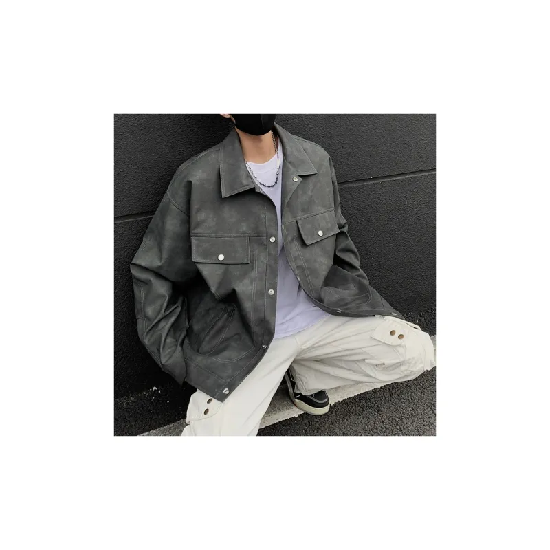 FOR FEAR THAT Leather Jacket Unisex-16