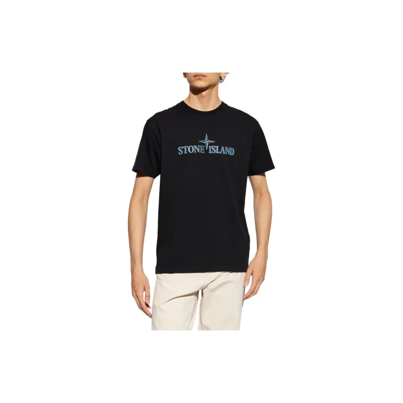 STONE ISLAND Logo Printed Crewneck T Shirt-2