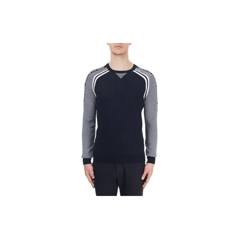 EMPORIO ARMANI Sweaters Men Navy Blue-4