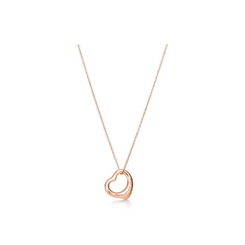 TIFFANY & CO. Elsa Peretti® 18K Rose Gold Necklaces Women's Rose Gold