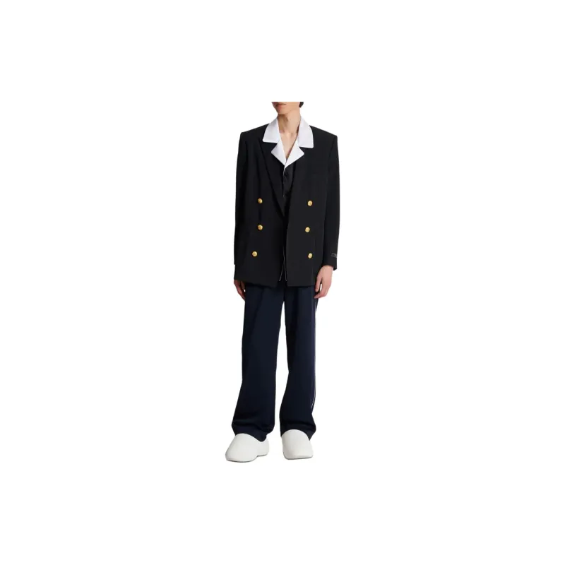 BALMAIN Logo patch Double breasted Blazer-1