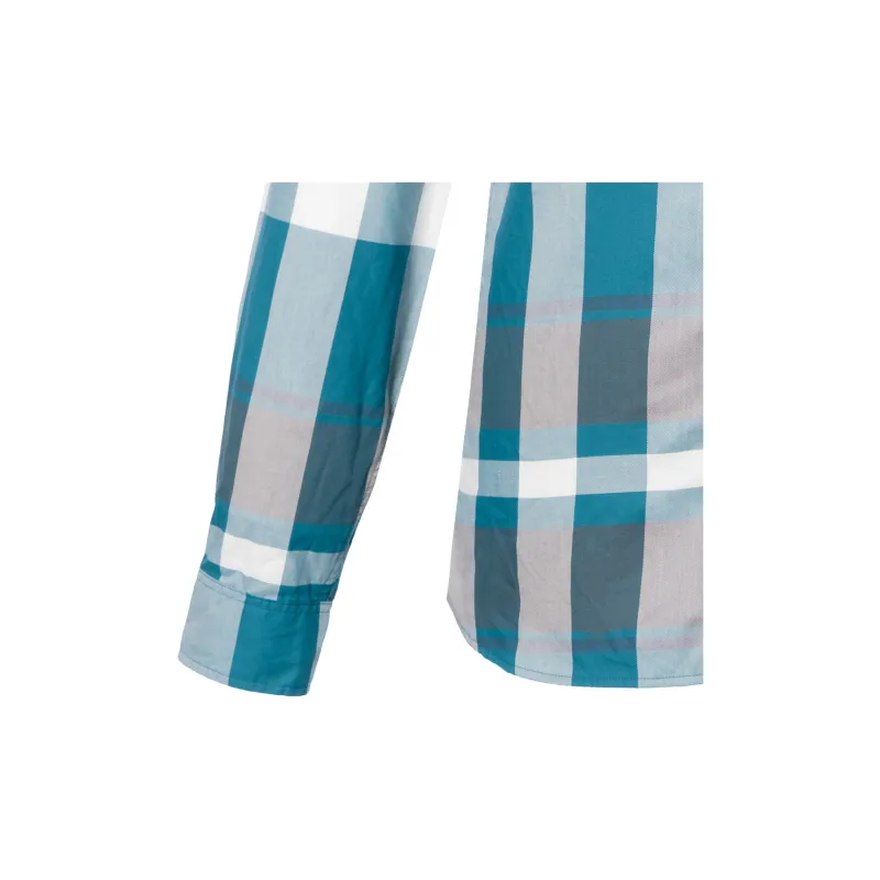 Burberry Men's Check Button-Up Long-Sleeve Shirt Green-6