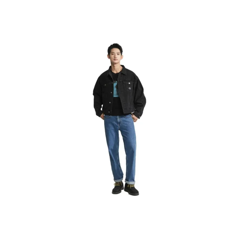 CALVIN KLEIN Denim Jacket Men's Denim Black-4