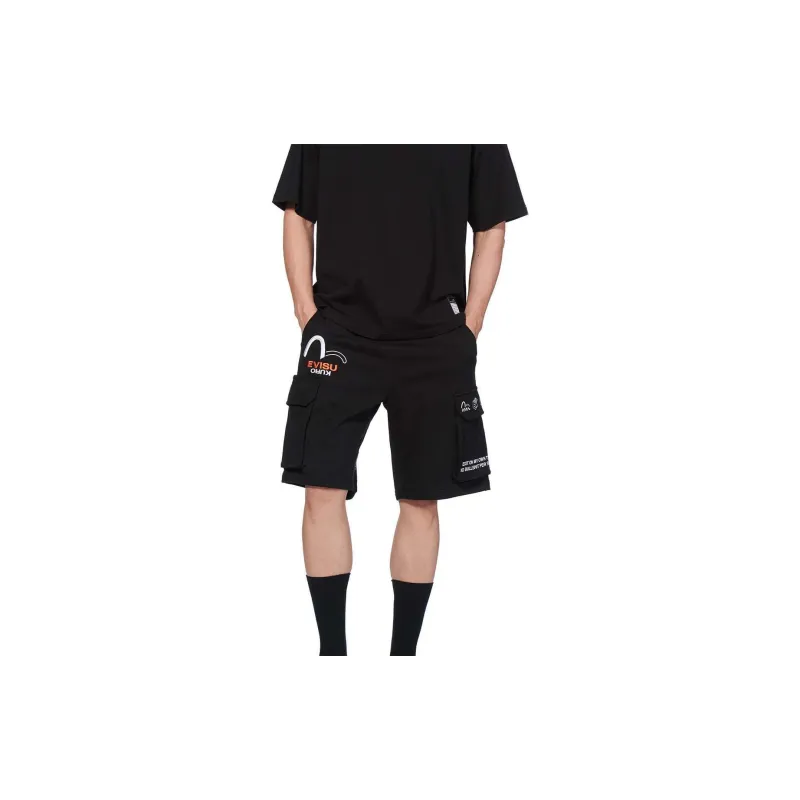 EVISU Cargo Shorts Men Black-5