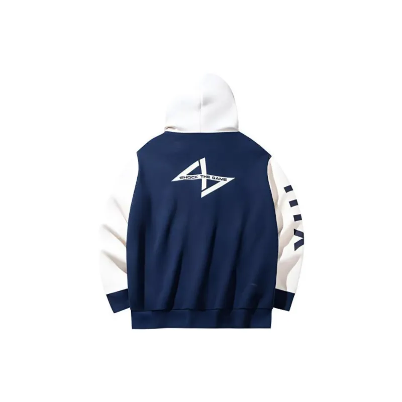 Anta Basketball Collection Baseball Jacket Unisex Senan Blue-1