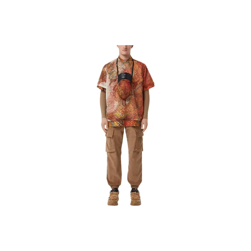 Burberry Map Print Mesh Oversized T Shirt-1